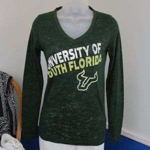 USF Long Sleeve Burnout V-Neck Tee Shirt
